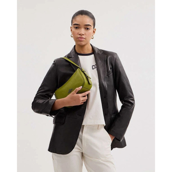 Coach Kailey Shoulder/Crossbody Bag In Leather/Bright Olive CY707 NWT - Picture 6 of 11